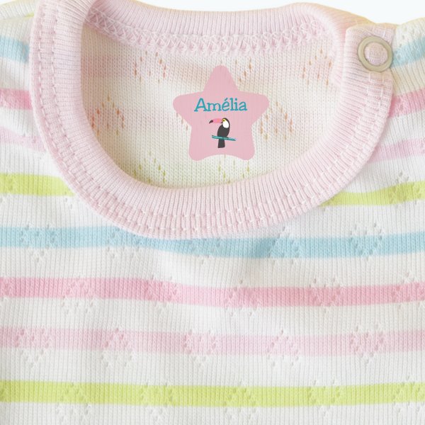 Iron-on clothing star labels