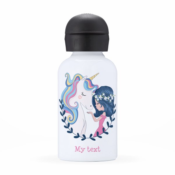 Isothermal Water Bottle for child- Girl and Unicorn