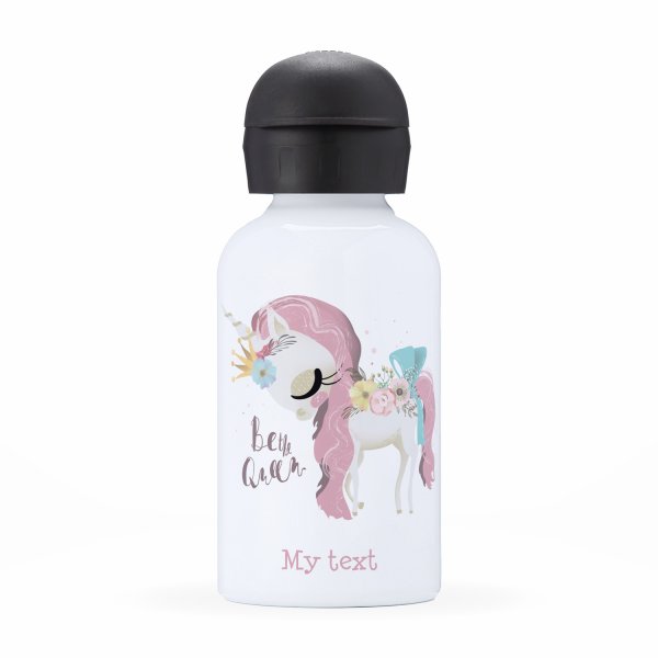 Isothermal Water Bottle for child- Unicorn be the queen