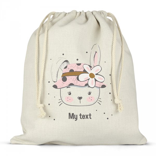 Lunchbox bag - Bunny flowers