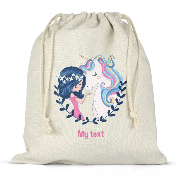 Lunchbox bag - Girl and unicorn