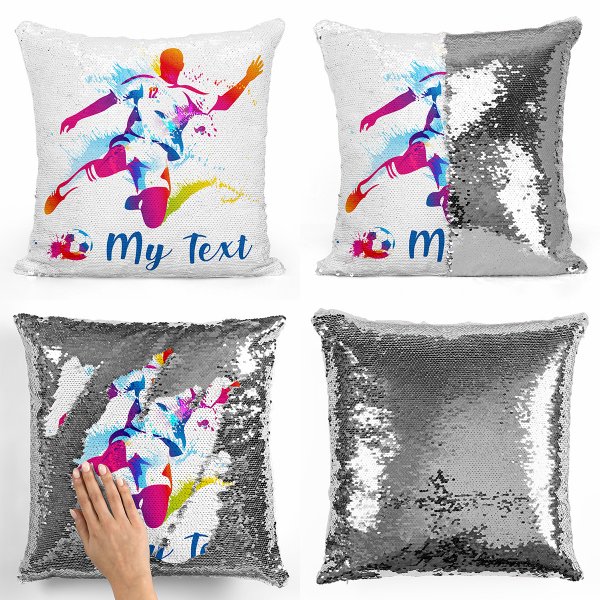 Magic Sequin Pillow / Cushion - Football player