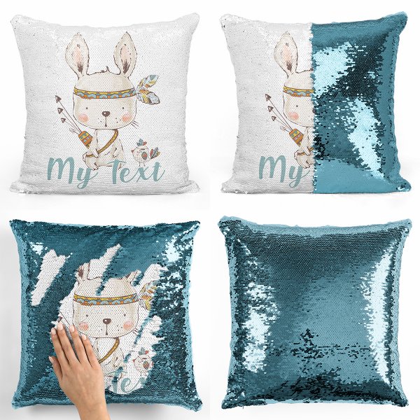 Magic Sequin Pillow / Cushion - Indian rabbit