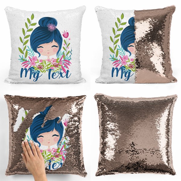 Magic Sequin Pillow / Cushion - Little girl