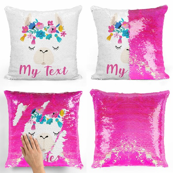 Magic Sequin Pillow / Cushion - Llama