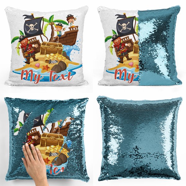 Magic Sequin Pillow / Cushion - Pirates