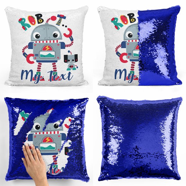 Magic Sequin Pillow / Cushion - Robot