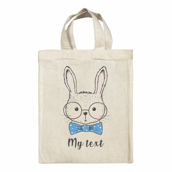 Personalized  Easter Bag - Rabbit with glasses