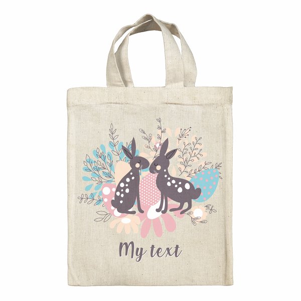 Personalized  Easter Bag - Rabbits eggs