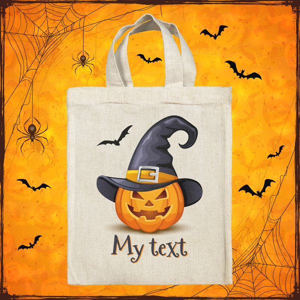Personalized Halloween bag - Pumpkin witch