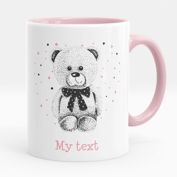 Personalized mug - Bear cub heart