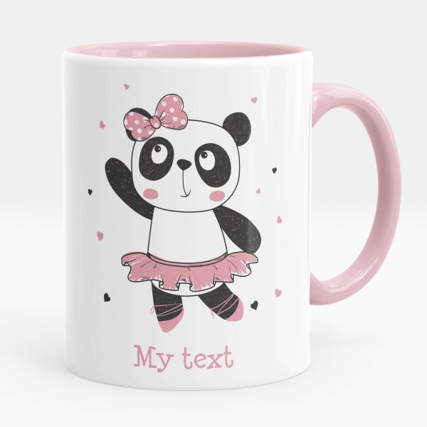 Personalized mug - Hearts panda dancer