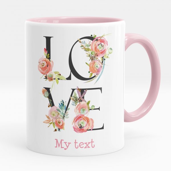 Personalized mug - Love flowers