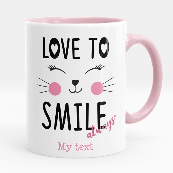 Personalized mug - Love to smile always