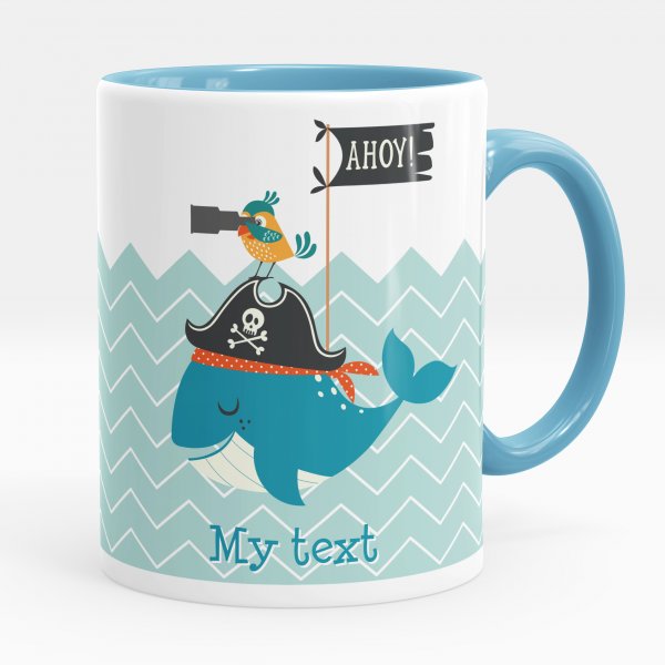 Personalized mug - Pirate whale