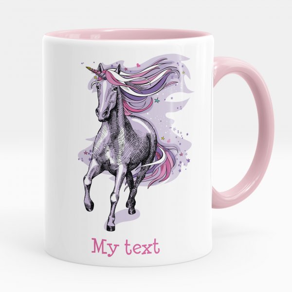 Personalized mug - Purple Unicorn