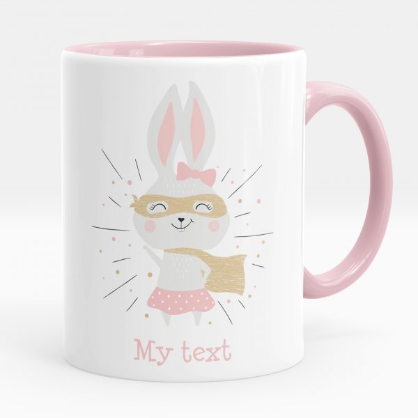 Personalized mug - Rabbit superhero