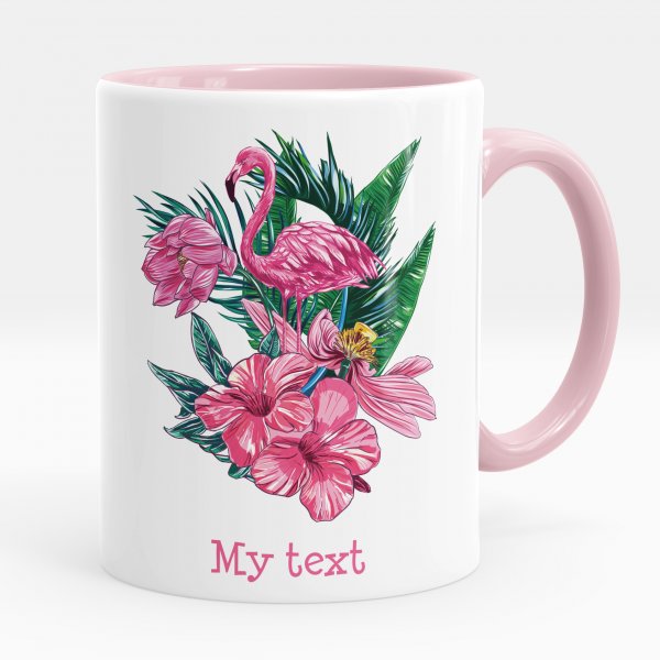 Personalized mug - Tropical Flamingo