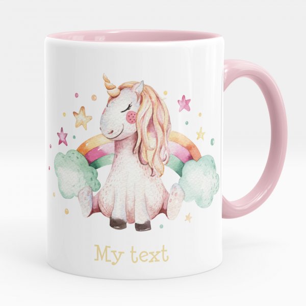 Personalized mug - Unicorn clouds