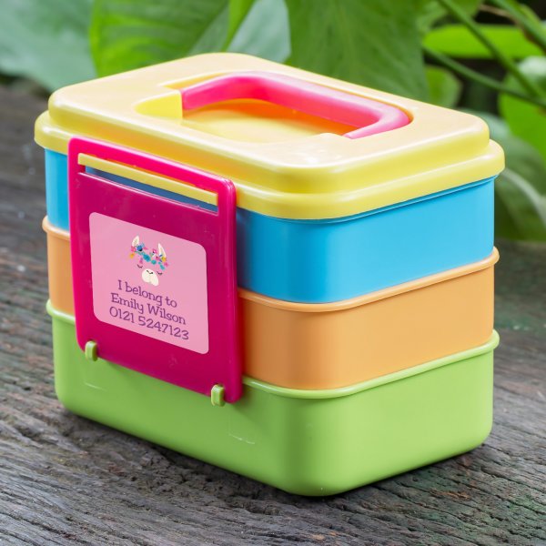 Rectangular Stickers 3 lines