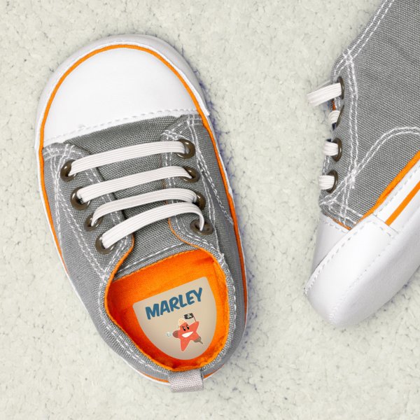 Stick-on labels for shoes 1 line