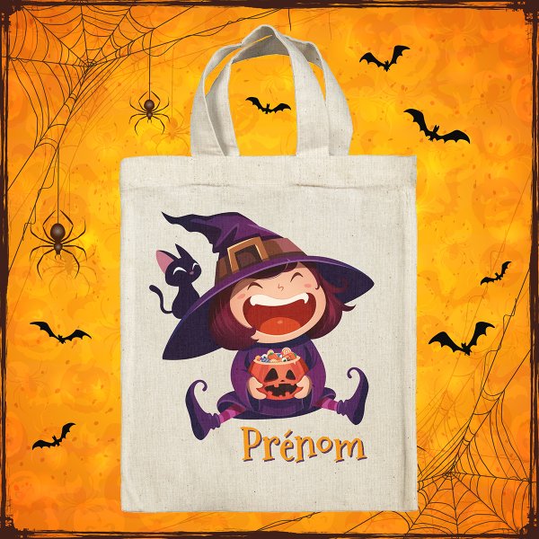 Customized lunchbox bag Easter for kid with witch pattern