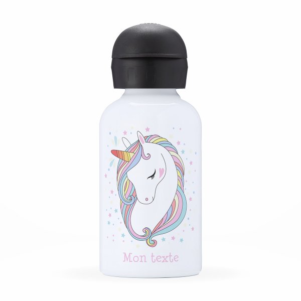 Isothermal Water Bottle Customizable  for kids  unicorn sleeping pattern