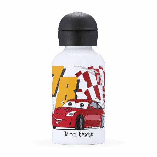 Isothermal Water Bottle Customizable  for Kids Racing Car Pattern