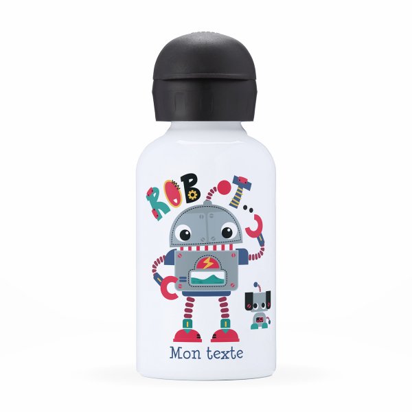 Isothermal Water Bottle Customizable  for Kids Robots Pattern