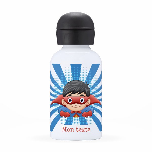 Isothermal Water Bottle Customizable  for Kids Super hero Pattern