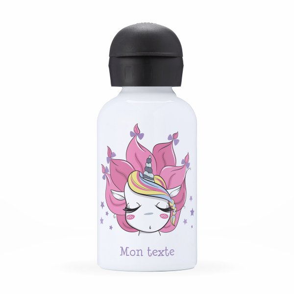 Isothermal Water Bottle Customizable  for kids  unicorn star pattern