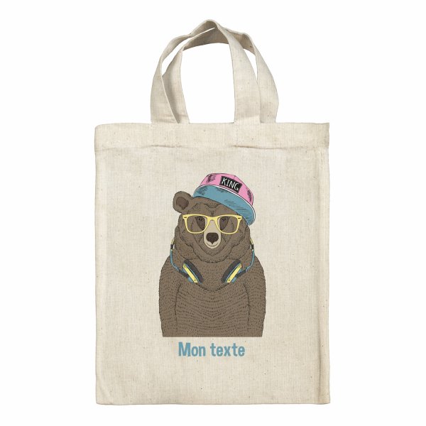 Lunchbox Bag for kids-bento- lunch box Bear music pattern