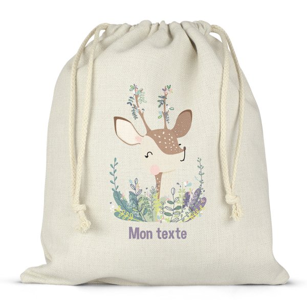 Twine bag or customizable drawstring for lunch box - bento - lunch box pattern faon