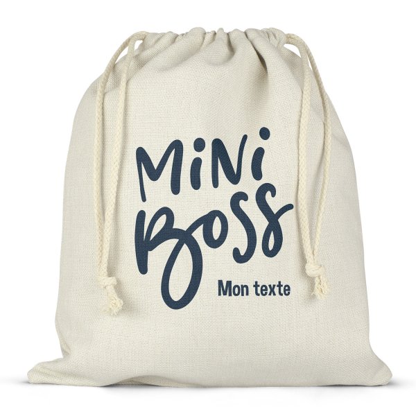 Twine bag or customizable drawstring for lunch box - bento - lunch box mini boss pattern