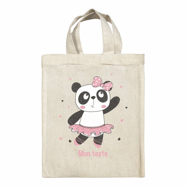 Lunchbox Bag for kids-bento- lunch box Panda dancer pattern