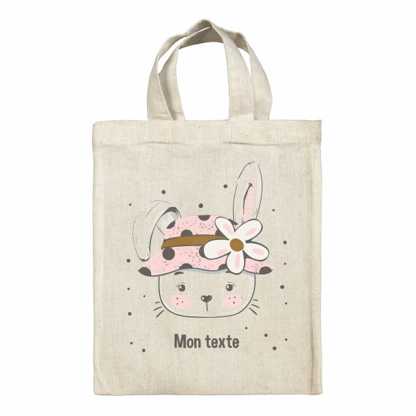 Lunchbox Bag for kids-bento- lunch box flower rabbit pattern