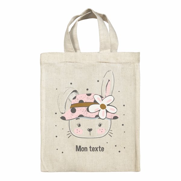 Lunchbox Bag for kids-bento- lunch box flower rabbit pattern