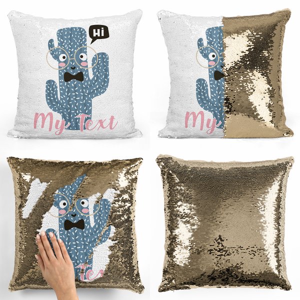 Magic Sequin Pillow / Cushion - Cactus