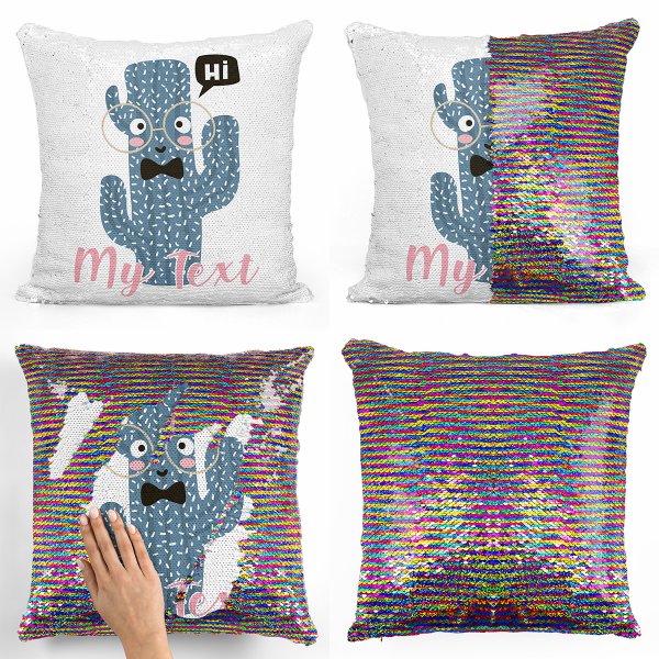 Magic Sequin Pillow / Cushion - Cactus