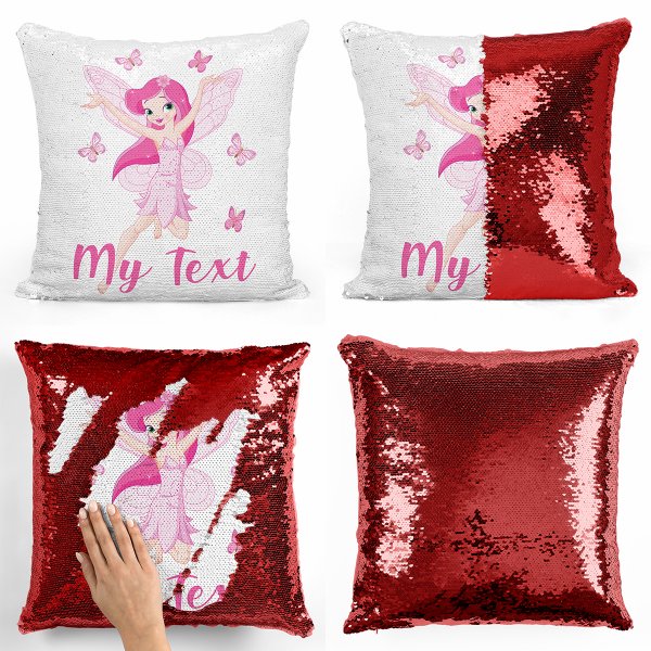 Magic Sequin Pillow / Cushion - Fairy butterflies