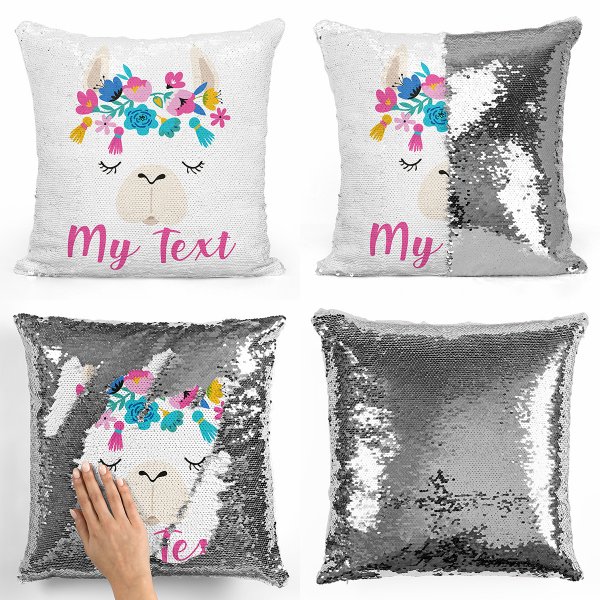 Magic Sequin Pillow / Cushion - Llama