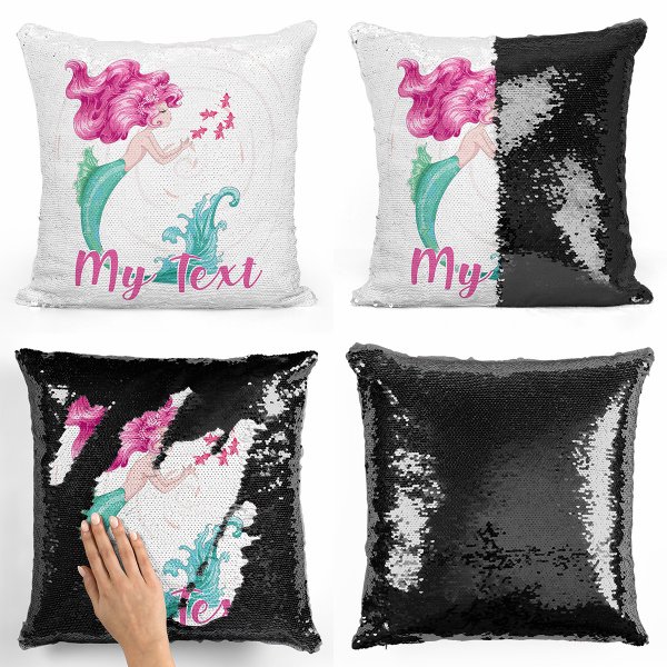 Magic Sequin Pillow / Cushion - Ocean Siren