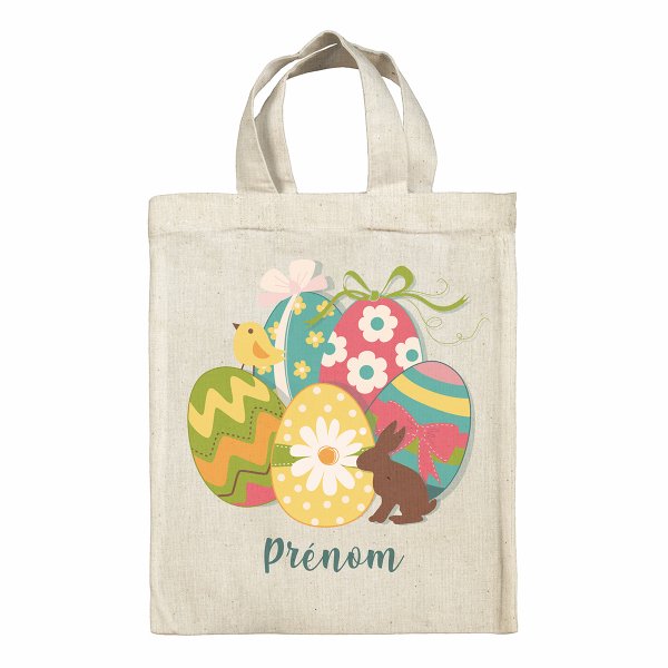 Customized lunchbox bag Easter for kid with rabbit egg pattern