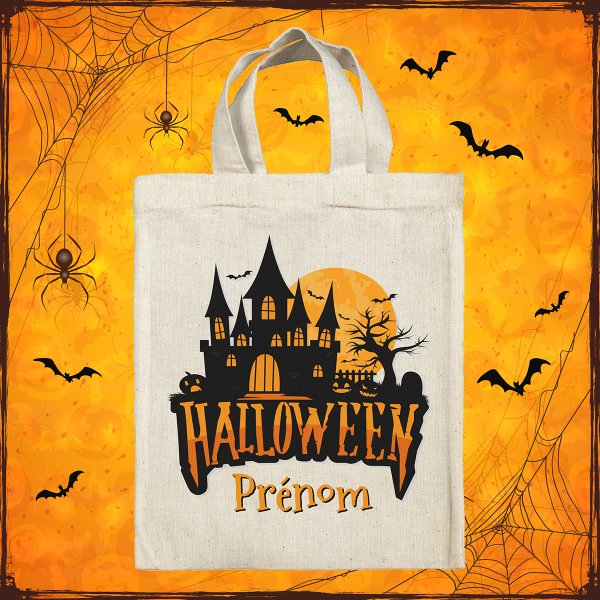 Customized lunchbox bag Easter for kid with haunted house pattern