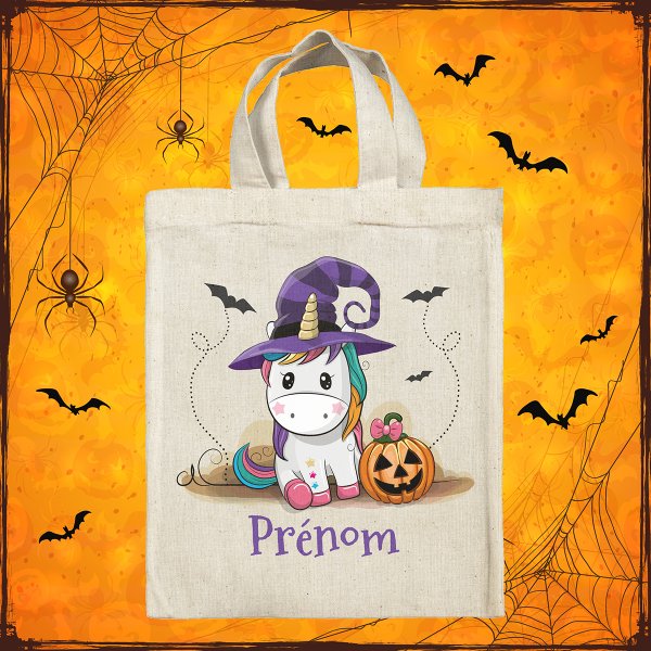 Customized lunchbox bag Easter for kid with witch unicorn pattern