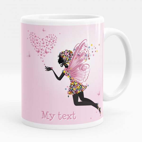 Personalized mug - Fairy heart butterflies