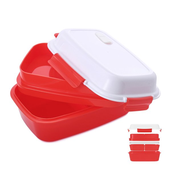 Lunch box - bento - isothermal box for meal in red